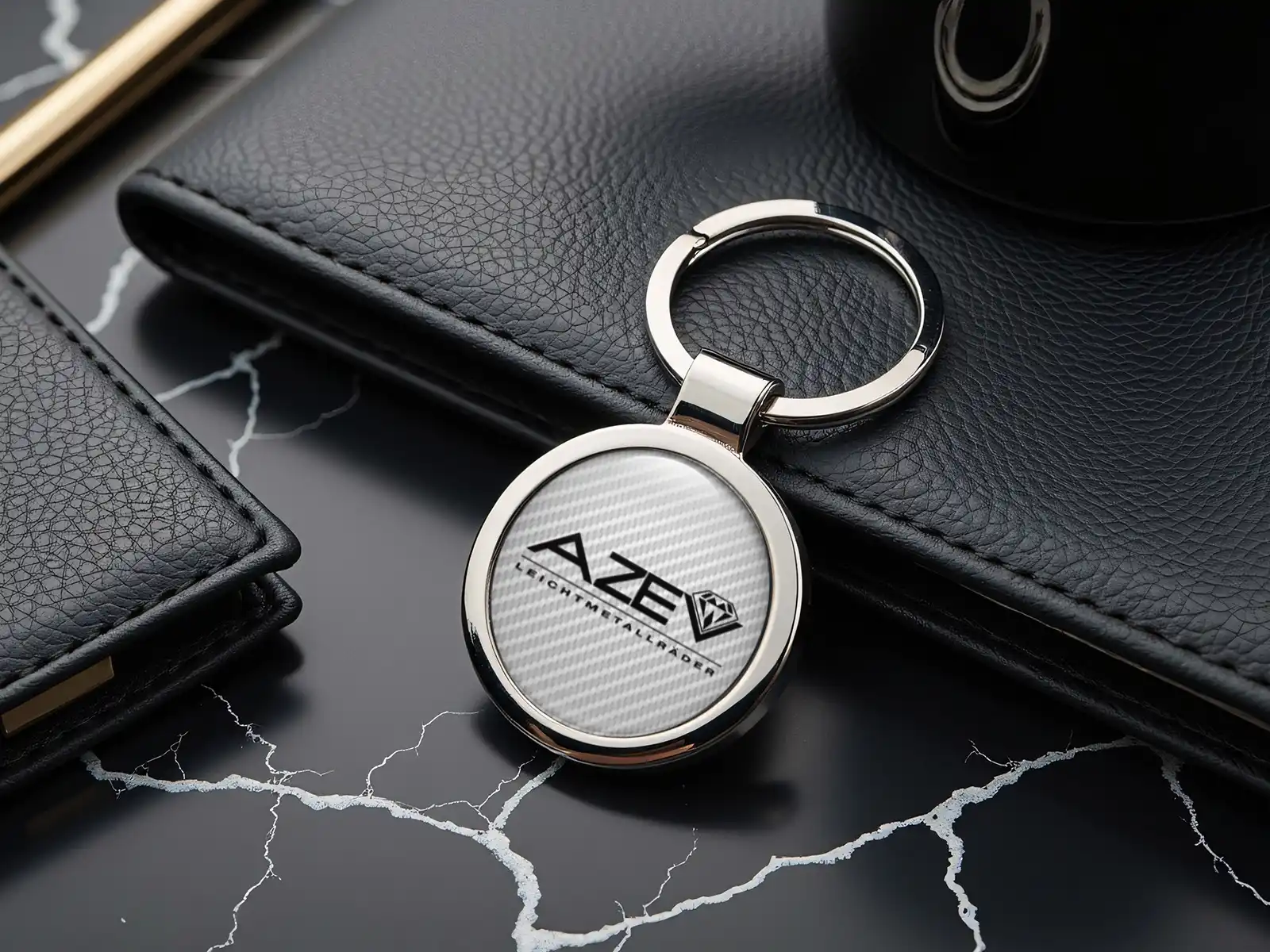 Azev Portachiavi Personalizzati Logo Metallo Premium